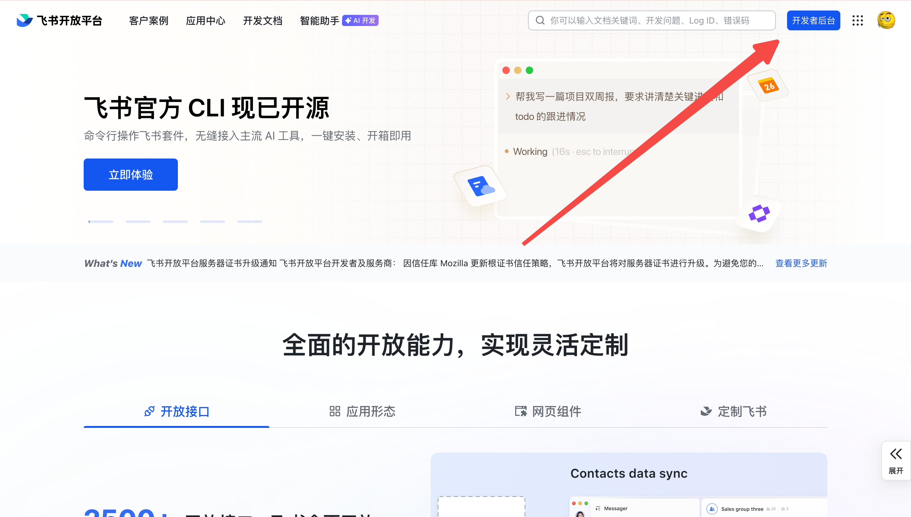 Interface preview