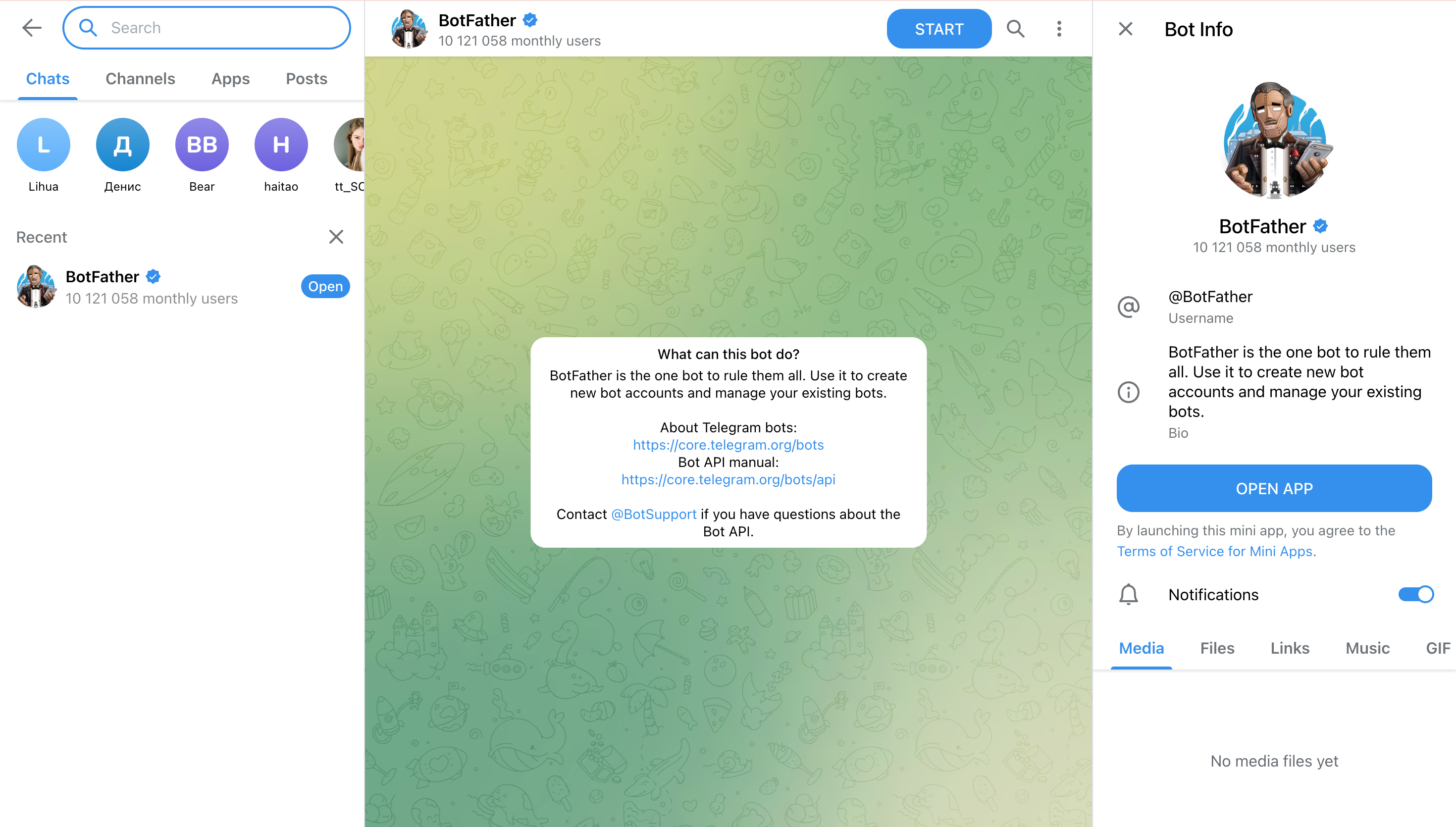 Interface preview